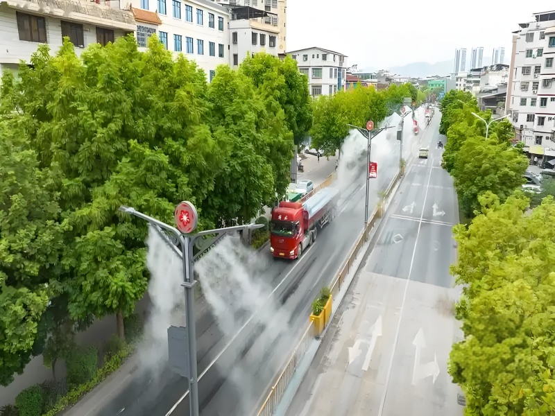 路灯杆降尘喷雾设备 路灯杆降尘喷雾设备